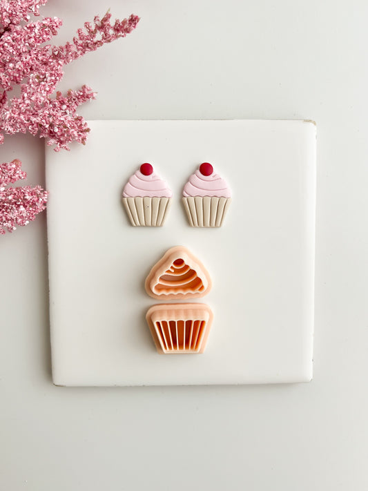 Cupcake No. 2 Clay Cutter | Cupcake No. 2 Polymer Clay Cutter for DIY Dessert Earrings Food-Themed Jewelry and Handmade Sweet Accessories
