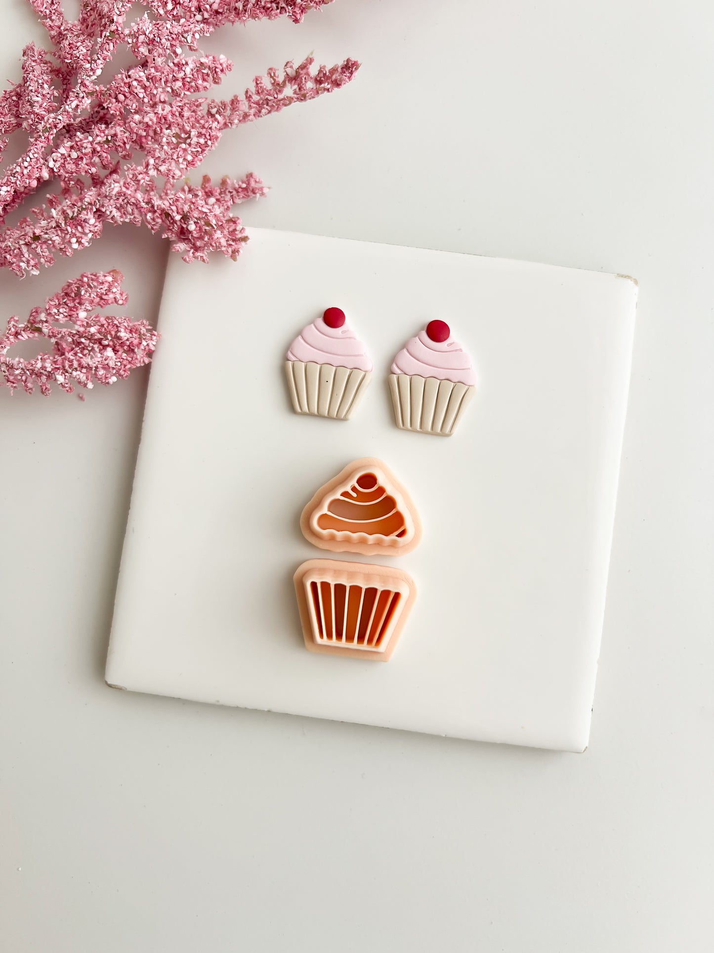 Cupcake No. 2 Clay Cutter | Cupcake No. 2 Polymer Clay Cutter for DIY Dessert Earrings Food-Themed Jewelry and Handmade Sweet Accessories