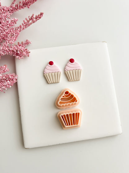 Cupcake No. 2 Clay Cutter | Cupcake No. 2 Polymer Clay Cutter for DIY Dessert Earrings Food-Themed Jewelry and Handmade Sweet Accessories