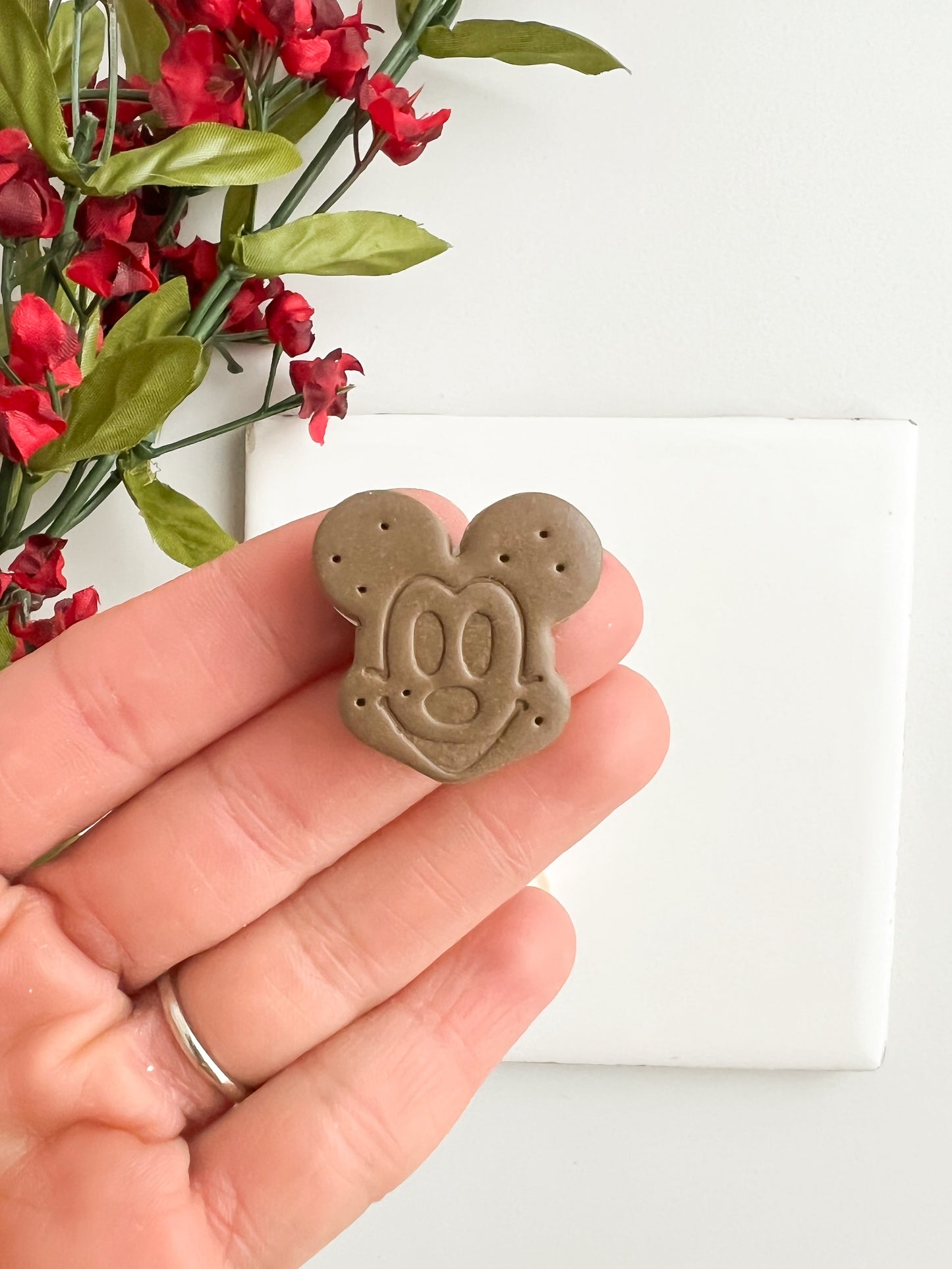 Mickey Mouse Ice Cream Sandwich | Mickey Mouse Ice Cream Sandwich Polymer Clay Cutter for DIY Dessert Earrings Fun Jewelry and Handmade Sweet Treat Accessories