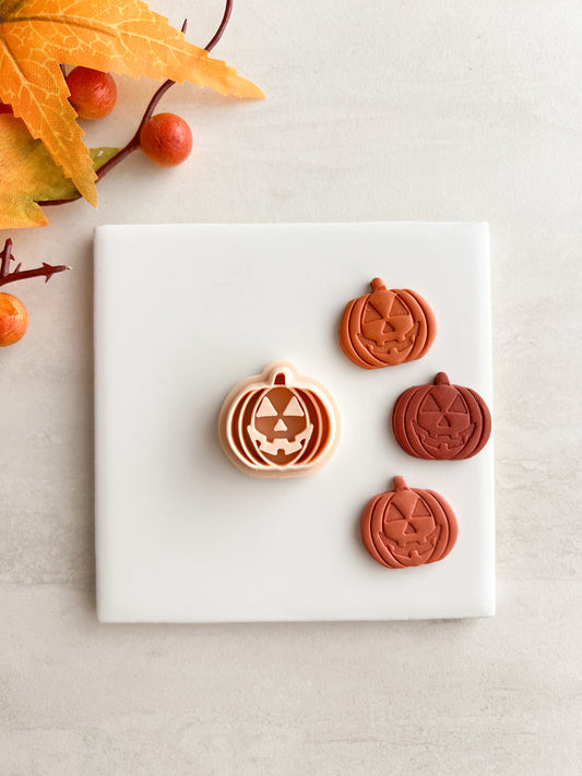 Jack O Lantern No. 4 Clay Cutter | Jack O Lantern No. 4 Polymer Clay Cutter for DIY Halloween Earrings Pumpkin Jewelry and Handmade Spooky Accessories