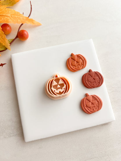 Jack O Lantern No. 4 Clay Cutter | Jack O Lantern No. 4 Polymer Clay Cutter for DIY Halloween Earrings Pumpkin Jewelry and Handmade Spooky Accessories