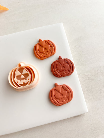 Jack O Lantern No. 4 Clay Cutter | Jack O Lantern No. 4 Polymer Clay Cutter for DIY Halloween Earrings Pumpkin Jewelry and Handmade Spooky Accessories