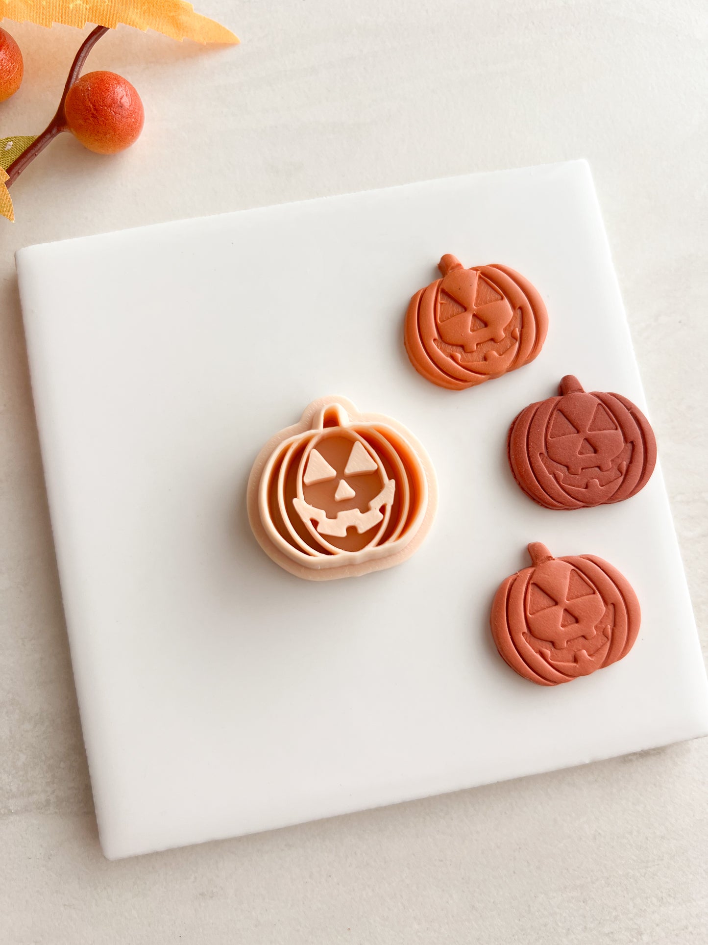 Jack O Lantern No. 4 Clay Cutter | Jack O Lantern No. 4 Polymer Clay Cutter for DIY Halloween Earrings Pumpkin Jewelry and Handmade Spooky Accessories