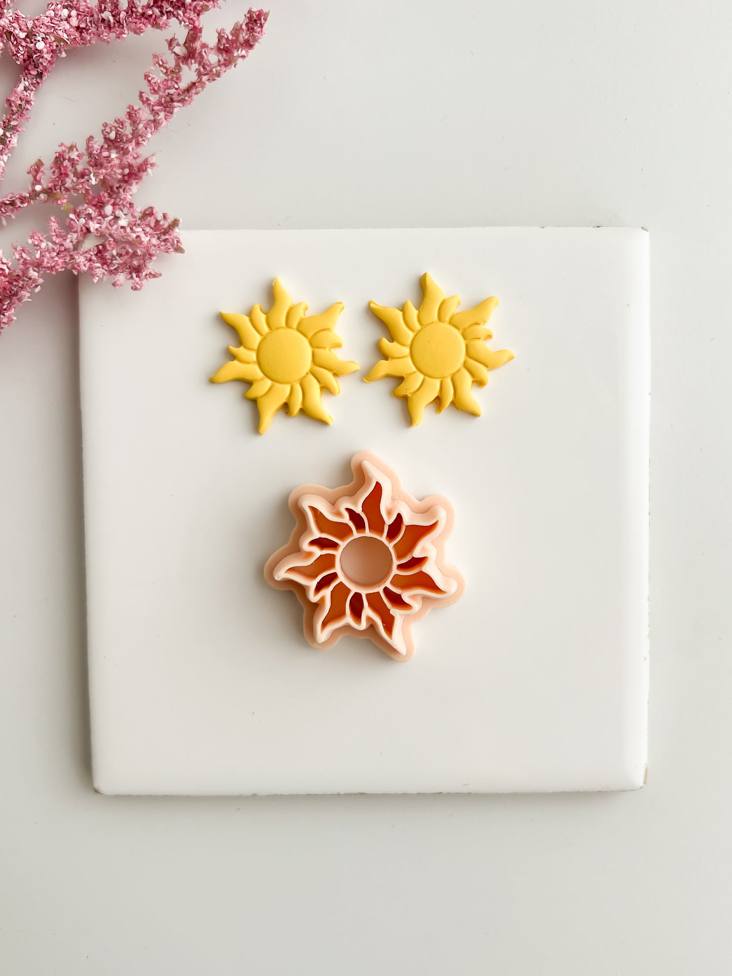 Tangled Rapunzel Sun Clay Cutter | Tangled Rapunzel Sun Polymer Clay Cutter for DIY Disney-Themed Earrings Fairytale Jewelry and Handmade Accessories
