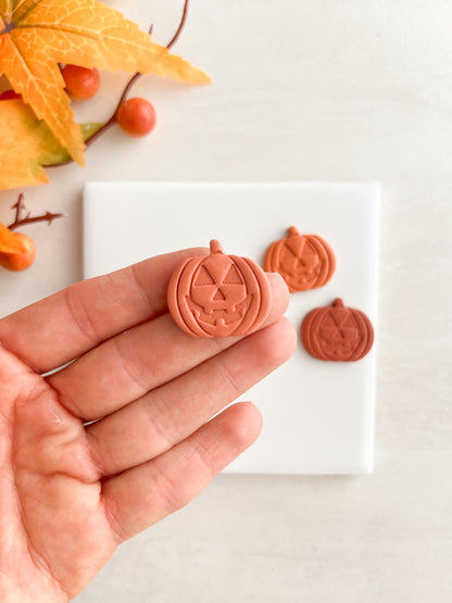 Jack O Lantern No. 4 Clay Cutter | Jack O Lantern No. 4 Polymer Clay Cutter for DIY Halloween Earrings Pumpkin Jewelry and Handmade Spooky Accessories