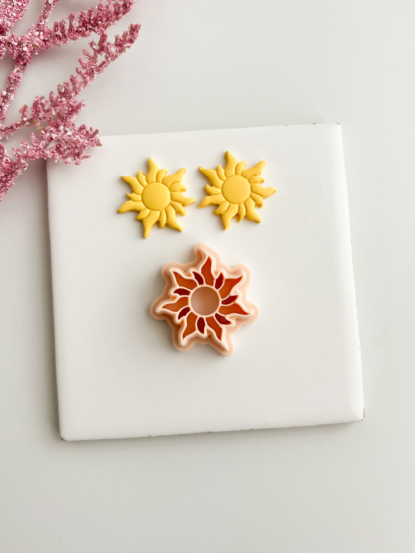 Tangled Rapunzel Sun Clay Cutter | Tangled Rapunzel Sun Polymer Clay Cutter for DIY Disney-Themed Earrings Fairytale Jewelry and Handmade Accessories