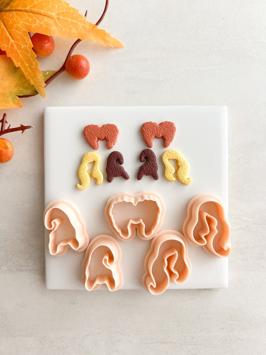 Witch Sisters Clay Cutter Dangle | Witch Sisters Polymer Clay Cutter for DIY Halloween Earrings Spooky Jewelry and Handmade Witch-Themed Accessories