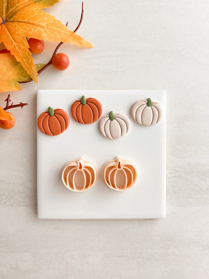 Pumpkin No. 15 Clay Cutter | Pumpkin No. 15 Polymer Clay Cutter for DIY Thanksgiving Earrings Fall Jewelry and Handmade Seasonal Accessories