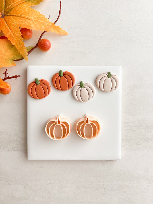 Pumpkin No. 15 Clay Cutter | Pumpkin No. 15 Polymer Clay Cutter for DIY Thanksgiving Earrings Fall Jewelry and Handmade Seasonal Accessories