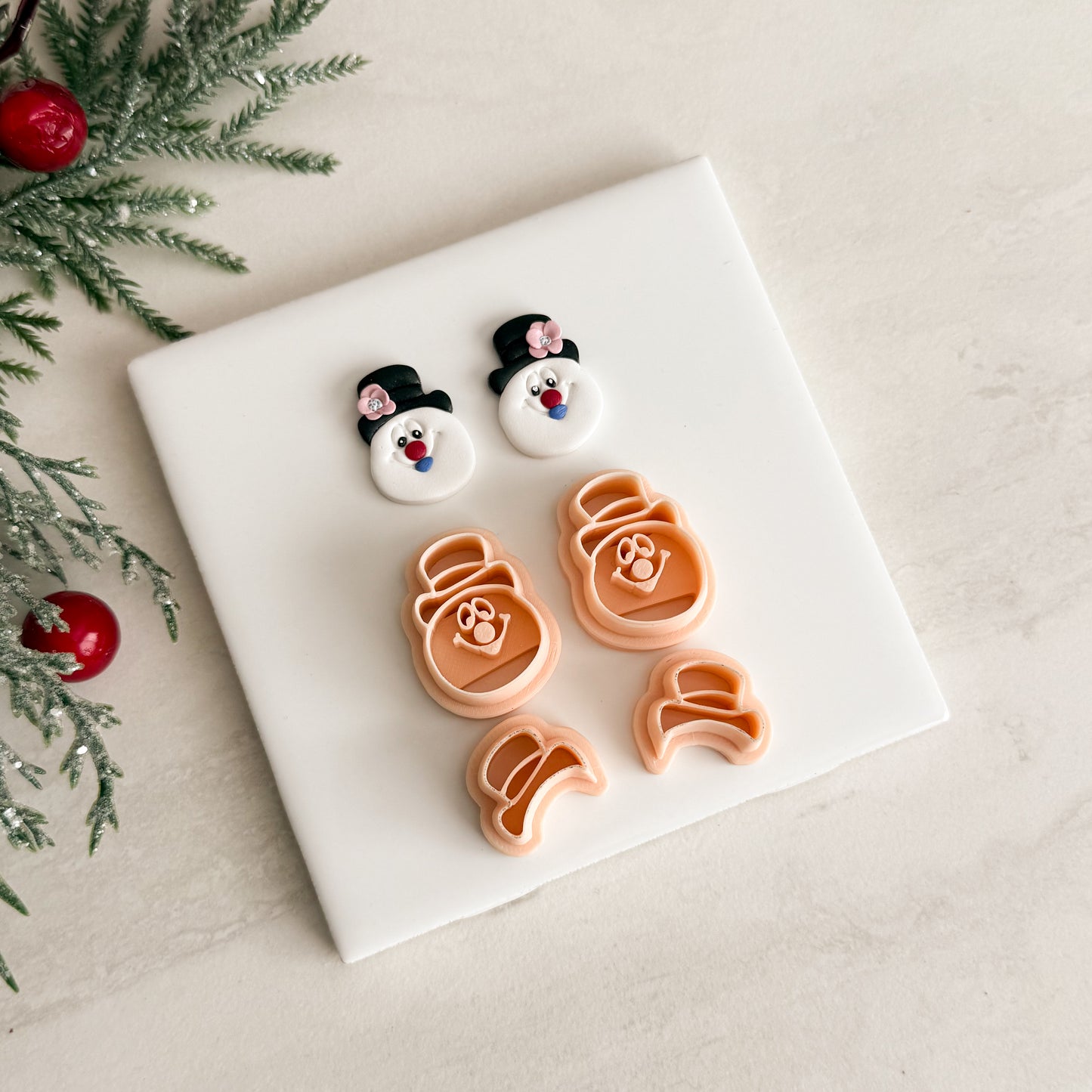 2025 Frosty Head | Festive Polymer Clay Cutters