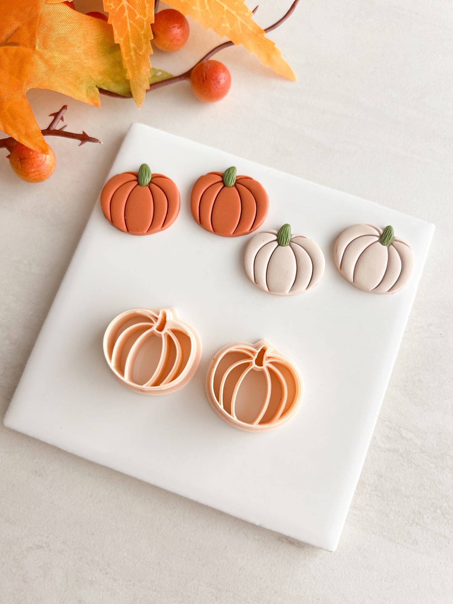 Pumpkin No. 15 Clay Cutter | Pumpkin No. 15 Polymer Clay Cutter for DIY Thanksgiving Earrings Fall Jewelry and Handmade Seasonal Accessories
