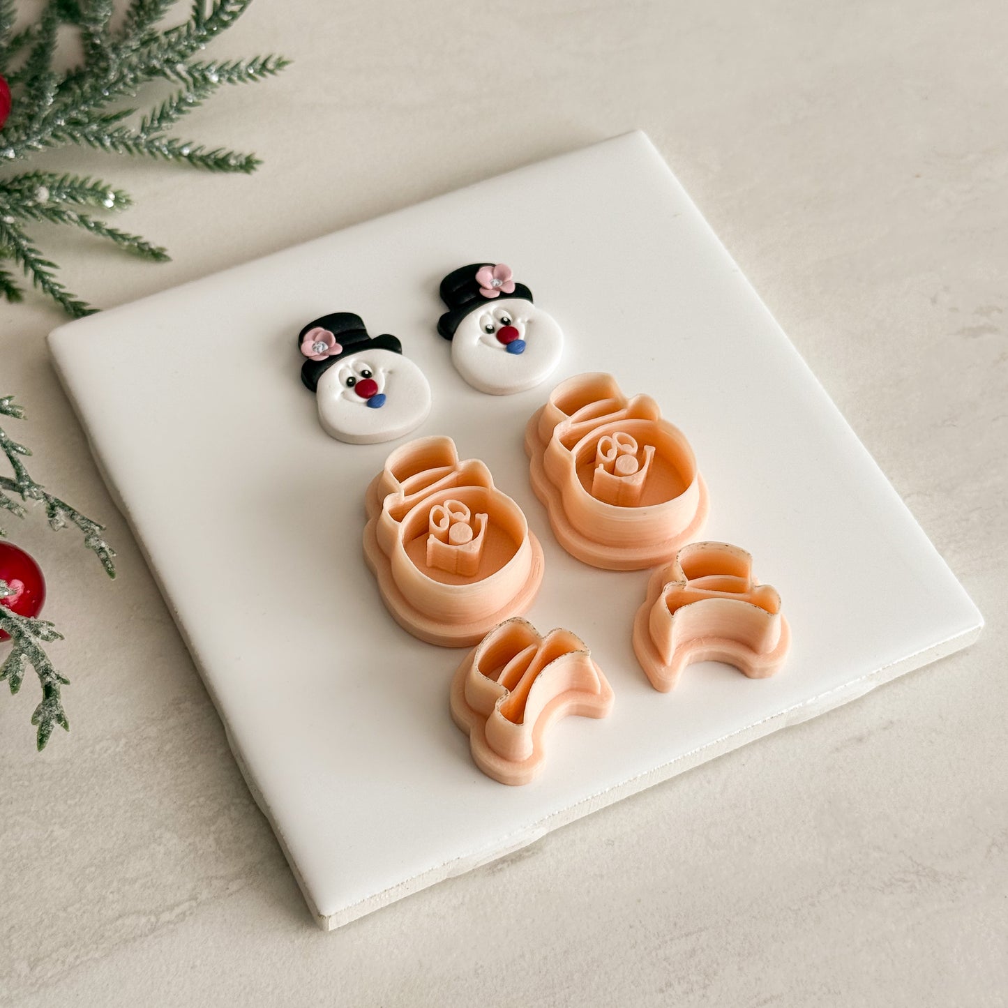 2025 Frosty Head | Festive Polymer Clay Cutters