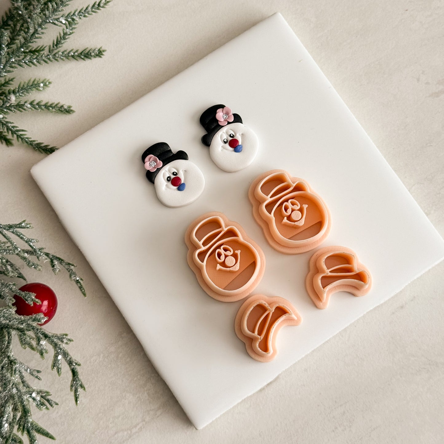 2025 Frosty Head | Festive Polymer Clay Cutters