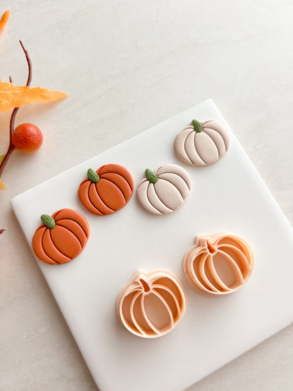 Pumpkin No. 15 Clay Cutter | Pumpkin No. 15 Polymer Clay Cutter for DIY Thanksgiving Earrings Fall Jewelry and Handmade Seasonal Accessories