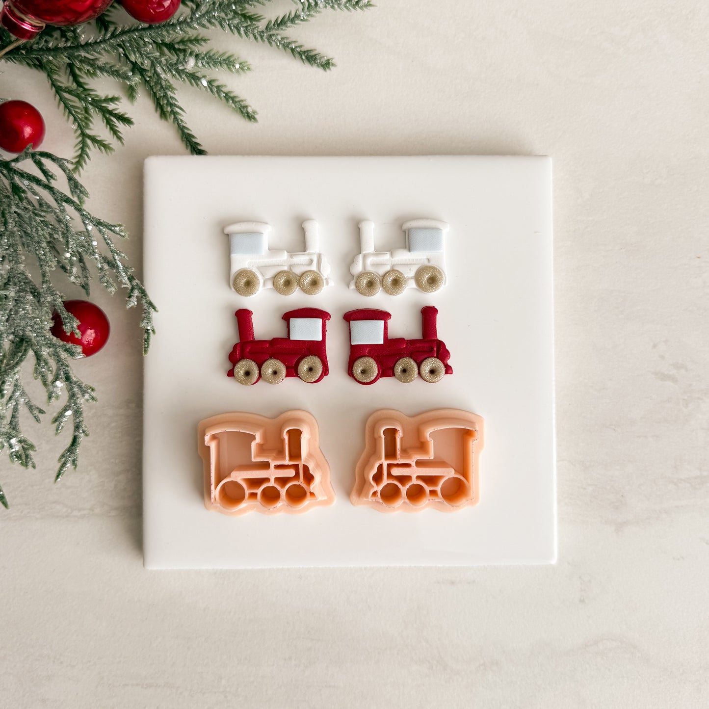 2025 Toy Train | Festive Polymer Clay Cutter