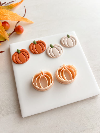 Pumpkin No. 15 Clay Cutter | Pumpkin No. 15 Polymer Clay Cutter for DIY Thanksgiving Earrings Fall Jewelry and Handmade Seasonal Accessories