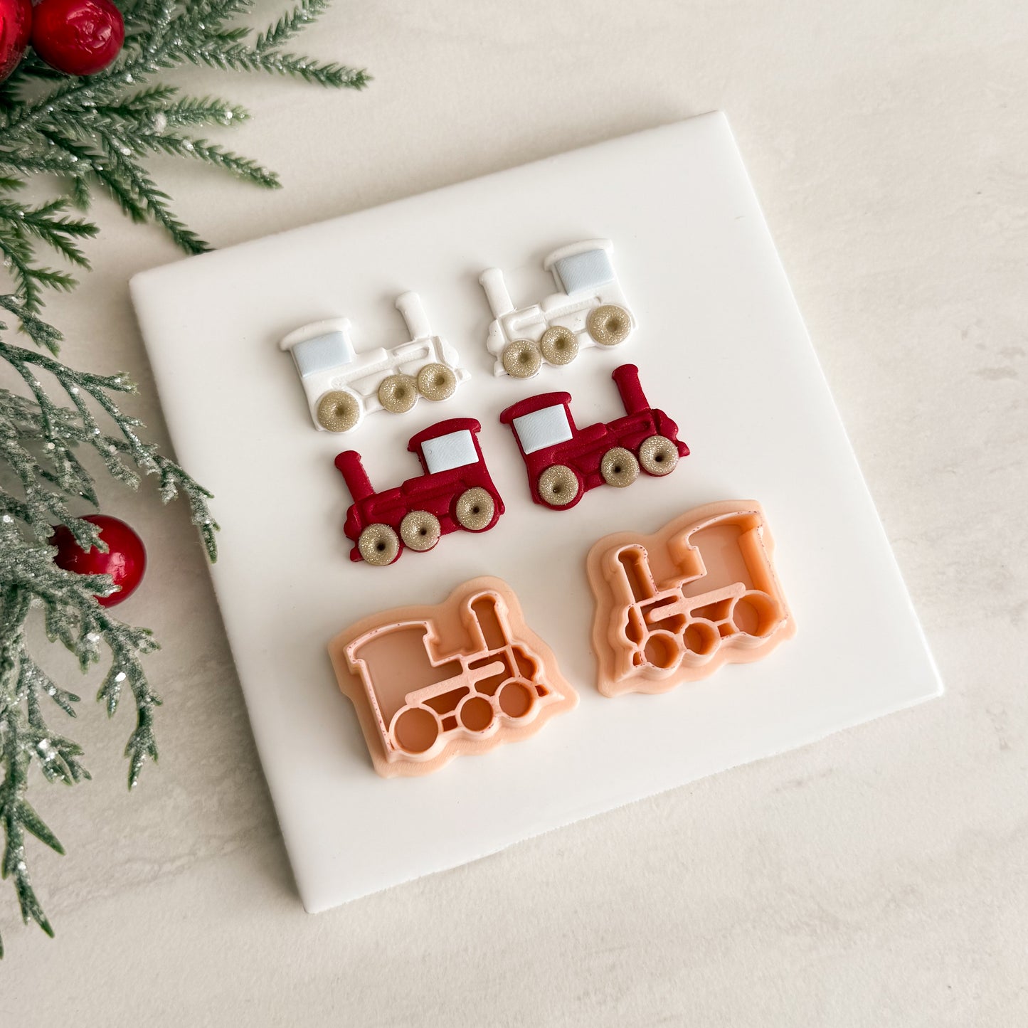 2025 Toy Train | Festive Polymer Clay Cutter