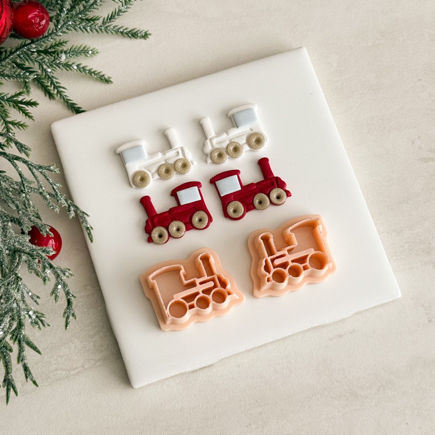 2025 Toy Train | Festive Polymer Clay Cutter