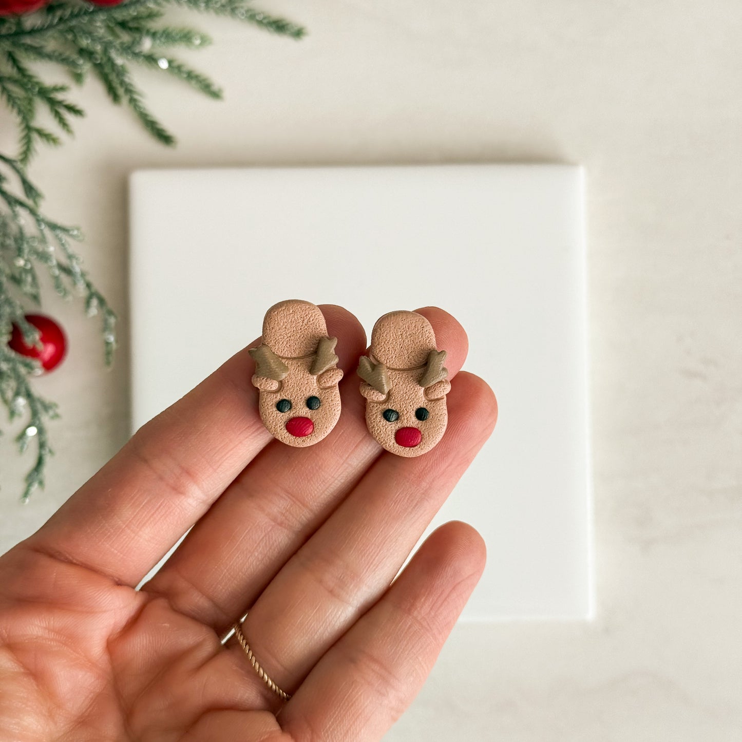 2025 Christmas Reindeer Slippers | Festive Polymer Clay Cutters