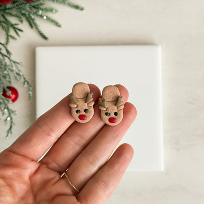 2025 Christmas Reindeer Slippers | Festive Polymer Clay Cutters