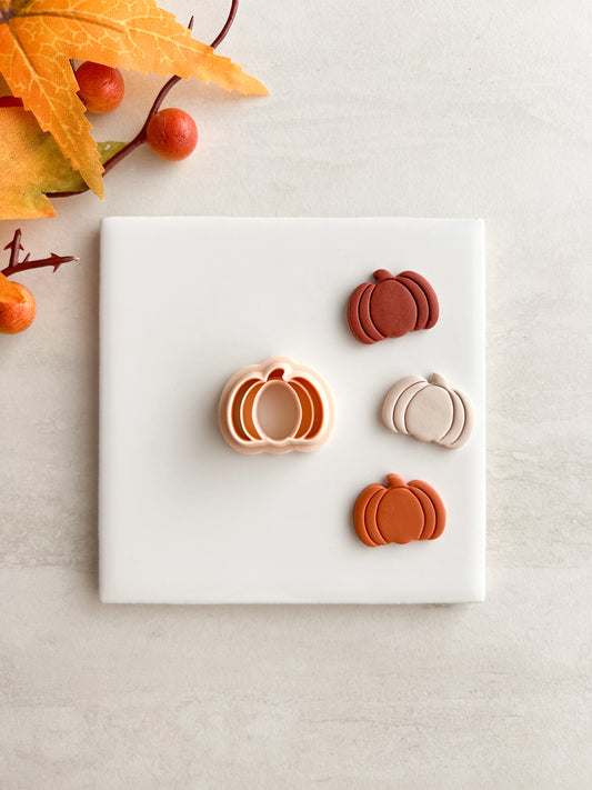 Pumpkin No. 6 Clay Cutter | Pumpkin No. 6 Polymer Clay Cutter for DIY Thanksgiving Earrings Pumpkin Spice Jewelry and Handmade Autumn Accessories