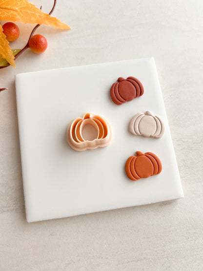 Pumpkin No. 6 Clay Cutter | Pumpkin No. 6 Polymer Clay Cutter for DIY Thanksgiving Earrings Pumpkin Spice Jewelry and Handmade Autumn Accessories