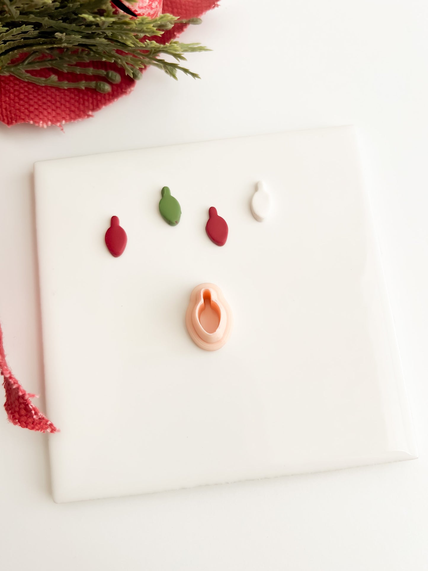 Christmas Lights Clay Cutter | Christmas Lights Polymer Clay Cutter for DIY Holiday Earrings Christmas Jewelry and Bright Seasonal Accessories