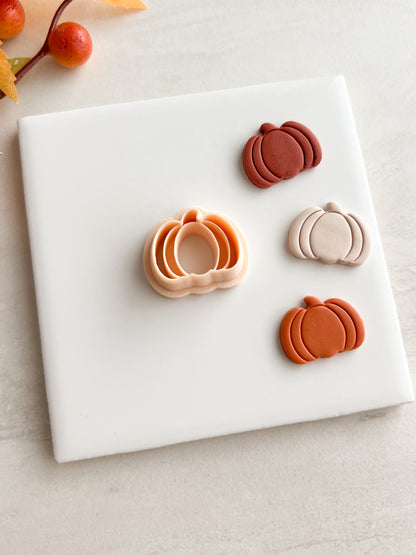 Pumpkin No. 6 Clay Cutter | Pumpkin No. 6 Polymer Clay Cutter for DIY Thanksgiving Earrings Pumpkin Spice Jewelry and Handmade Autumn Accessories