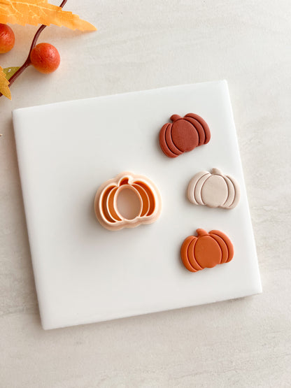 Pumpkin No. 6 Clay Cutter | Pumpkin No. 6 Polymer Clay Cutter for DIY Thanksgiving Earrings Pumpkin Spice Jewelry and Handmade Autumn Accessories