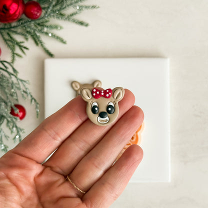 2025 Rudolph Pair | Festive Polymer Clay Cutters