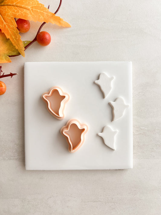 Ghost No. 10 Clay Cutter | Ghost No. 10 Polymer Clay Cutter for DIY Halloween Earrings Haunted-Themed Jewelry and Handmade Spooky Accessories