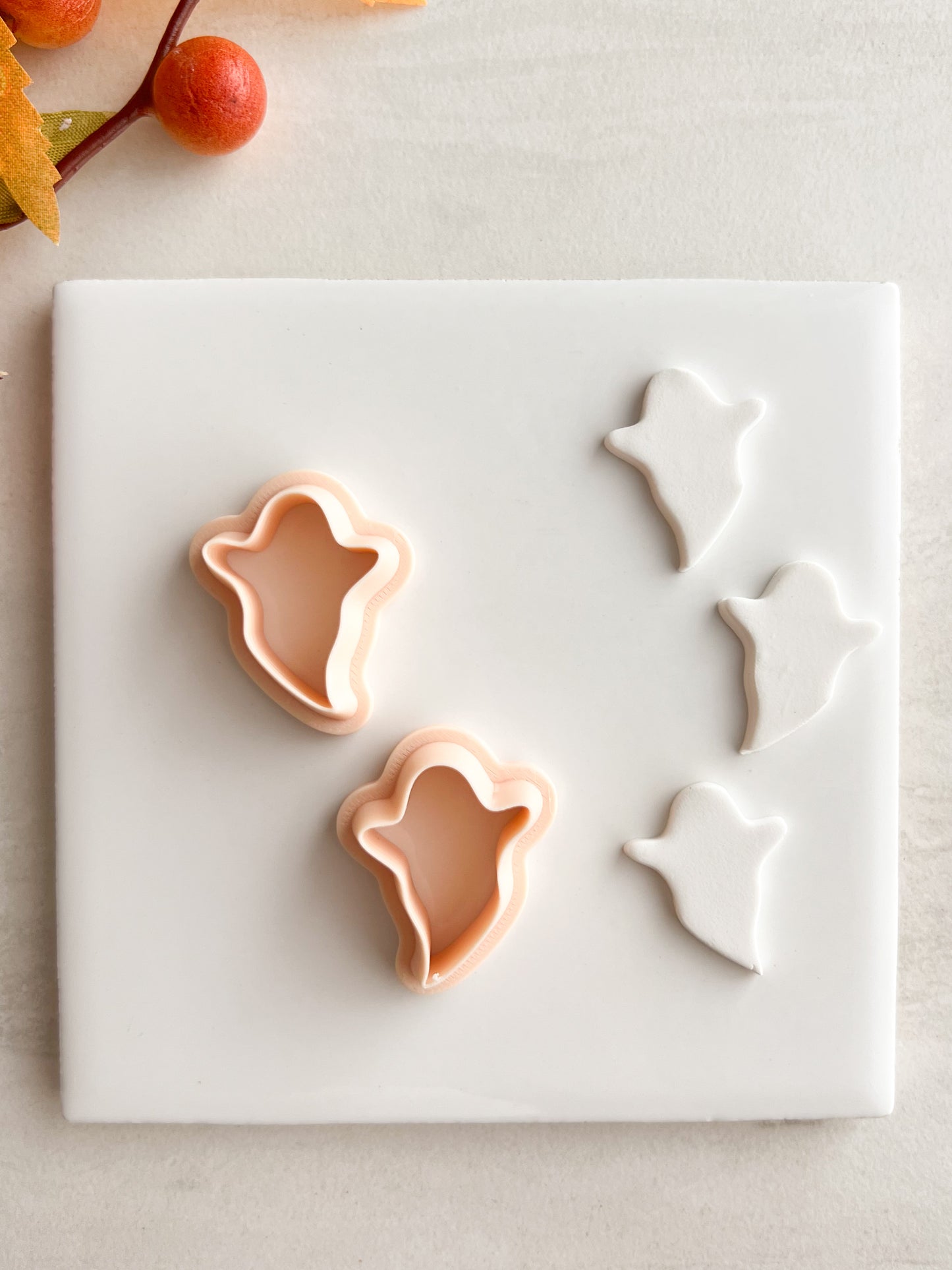 Ghost No. 10 Clay Cutter | Ghost No. 10 Polymer Clay Cutter for DIY Halloween Earrings Haunted-Themed Jewelry and Handmade Spooky Accessories