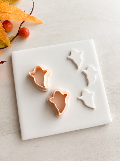 Ghost No. 10 Clay Cutter | Ghost No. 10 Polymer Clay Cutter for DIY Halloween Earrings Haunted-Themed Jewelry and Handmade Spooky Accessories