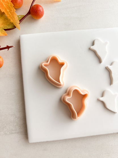 Ghost No. 10 Clay Cutter | Ghost No. 10 Polymer Clay Cutter for DIY Halloween Earrings Haunted-Themed Jewelry and Handmade Spooky Accessories