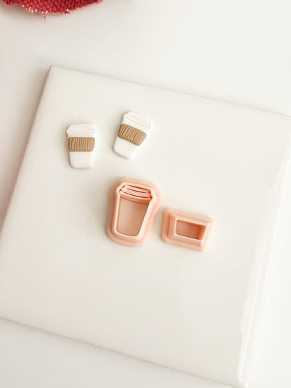 To Go Coffee Cup Clay Cutter | Polymer Clay Cutter for Coffee Lovers, DIY Jewelry, and Crafts
