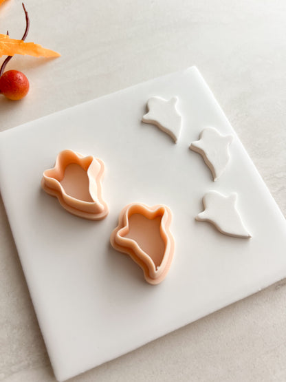 Ghost No. 10 Clay Cutter | Ghost No. 10 Polymer Clay Cutter for DIY Halloween Earrings Haunted-Themed Jewelry and Handmade Spooky Accessories