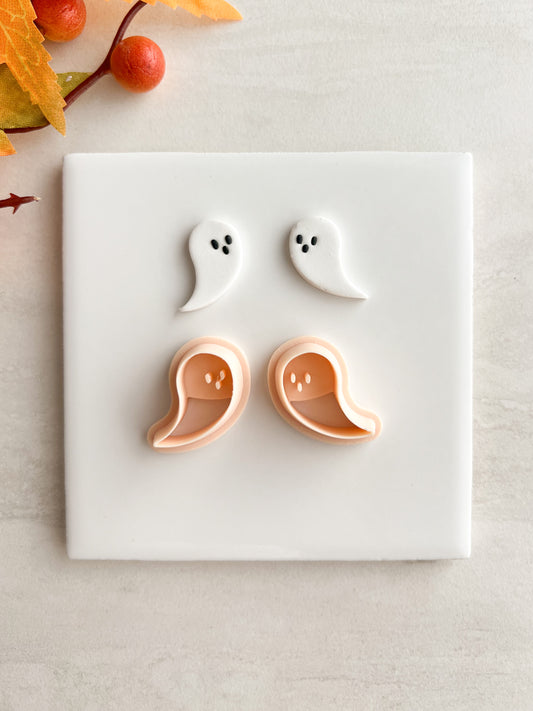 Ghost No. 8 Clay Cutter | Ghost No. 8 Polymer Clay Cutter for DIY Spooky Earrings Halloween-Themed Jewelry and Handmade Haunted Accessories
