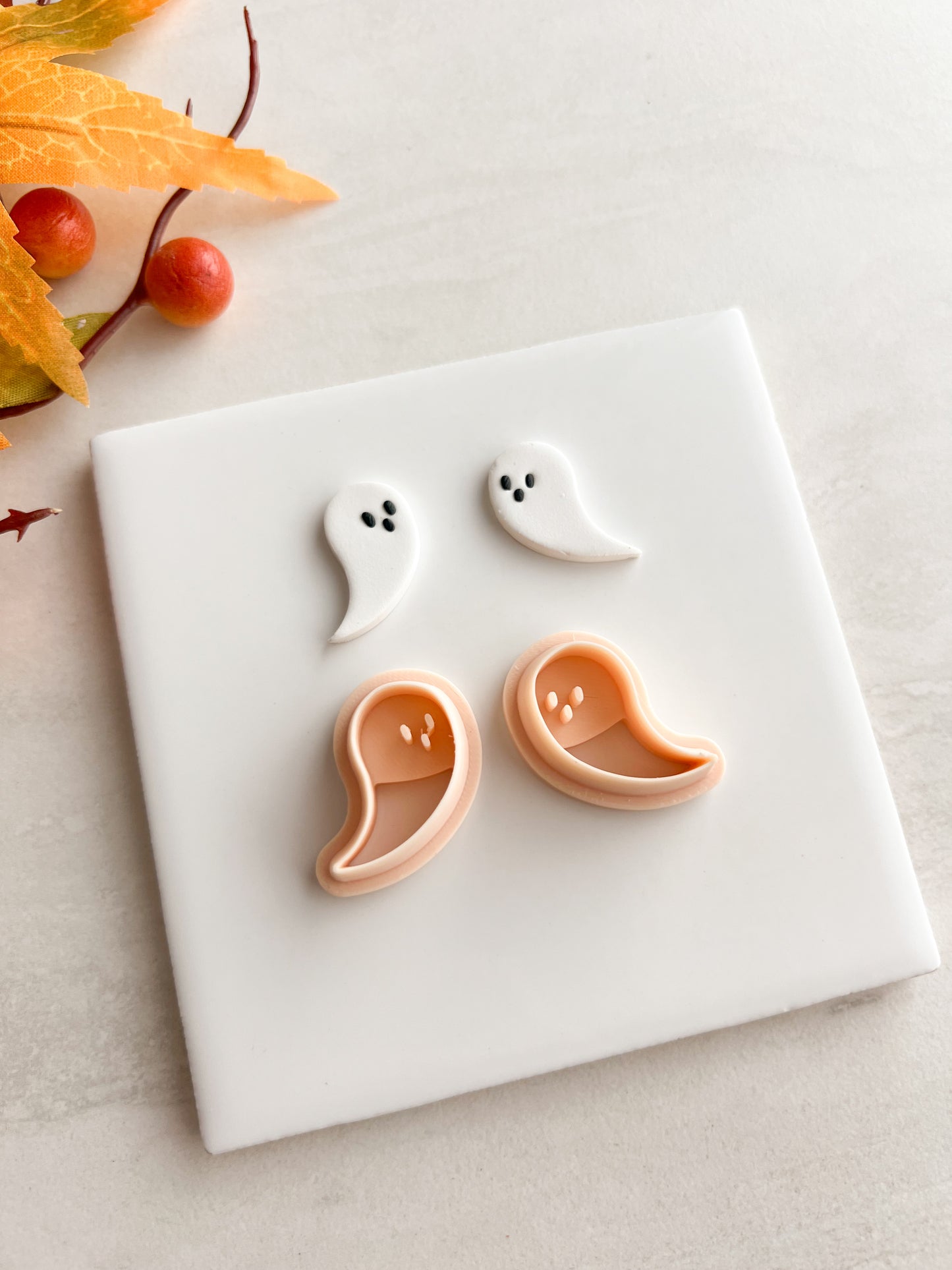 Ghost No. 8 Clay Cutter | Ghost No. 8 Polymer Clay Cutter for DIY Spooky Earrings Halloween-Themed Jewelry and Handmade Haunted Accessories