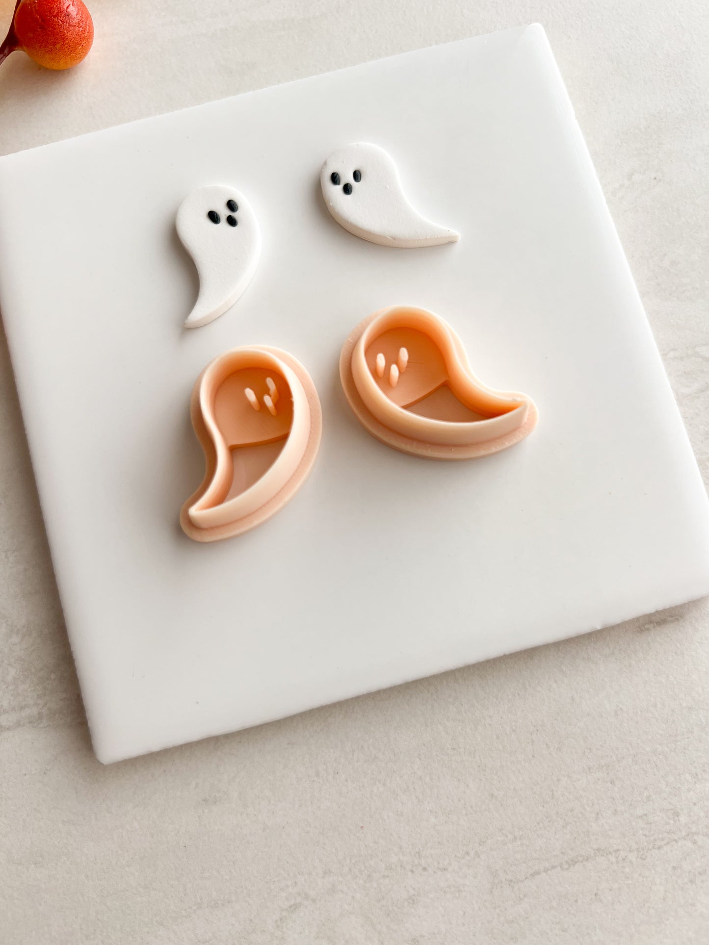 Ghost No. 8 Clay Cutter | Ghost No. 8 Polymer Clay Cutter for DIY Spooky Earrings Halloween-Themed Jewelry and Handmade Haunted Accessories