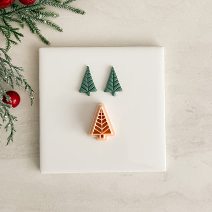 2025 Glass Christmas Tree No. 3 | Festive Polymer Clay Cutters