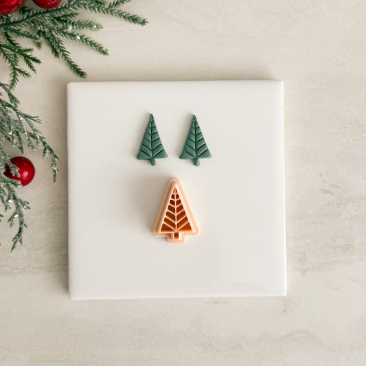 2025 Glass Christmas Tree No. 3 | Festive Polymer Clay Cutters
