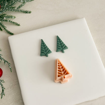 2025 Glass Christmas Tree No. 3 | Festive Polymer Clay Cutters