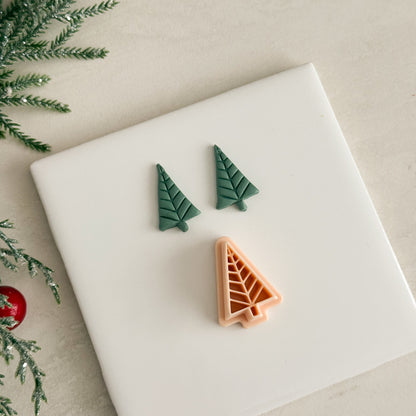 2025 Glass Christmas Tree No. 3 | Festive Polymer Clay Cutters