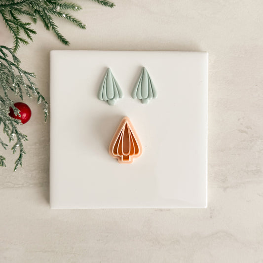 2025 Glass Christmas Tree No. 1 | Festive Polymer Clay Cutters
