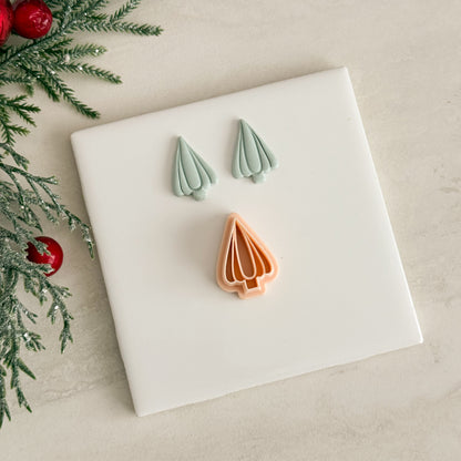 2025 Glass Christmas Tree No. 1 | Festive Polymer Clay Cutters