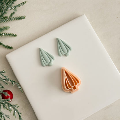 2025 Glass Christmas Tree No. 1 | Festive Polymer Clay Cutters