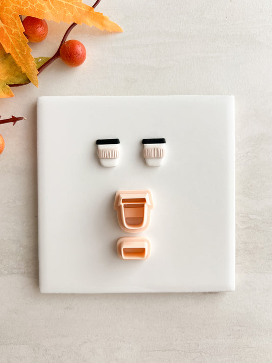 To Go Latte No. 3 Clay Cutter | To Go Latte No. 3 Polymer Clay Cutter for DIY Coffee Earrings Caf√© Jewelry and Handmade Latte Accessories