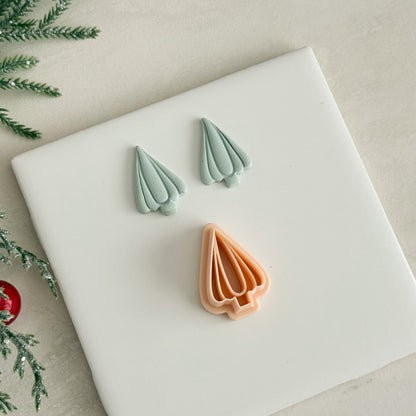 2025 Glass Christmas Tree No. 1 | Festive Polymer Clay Cutters
