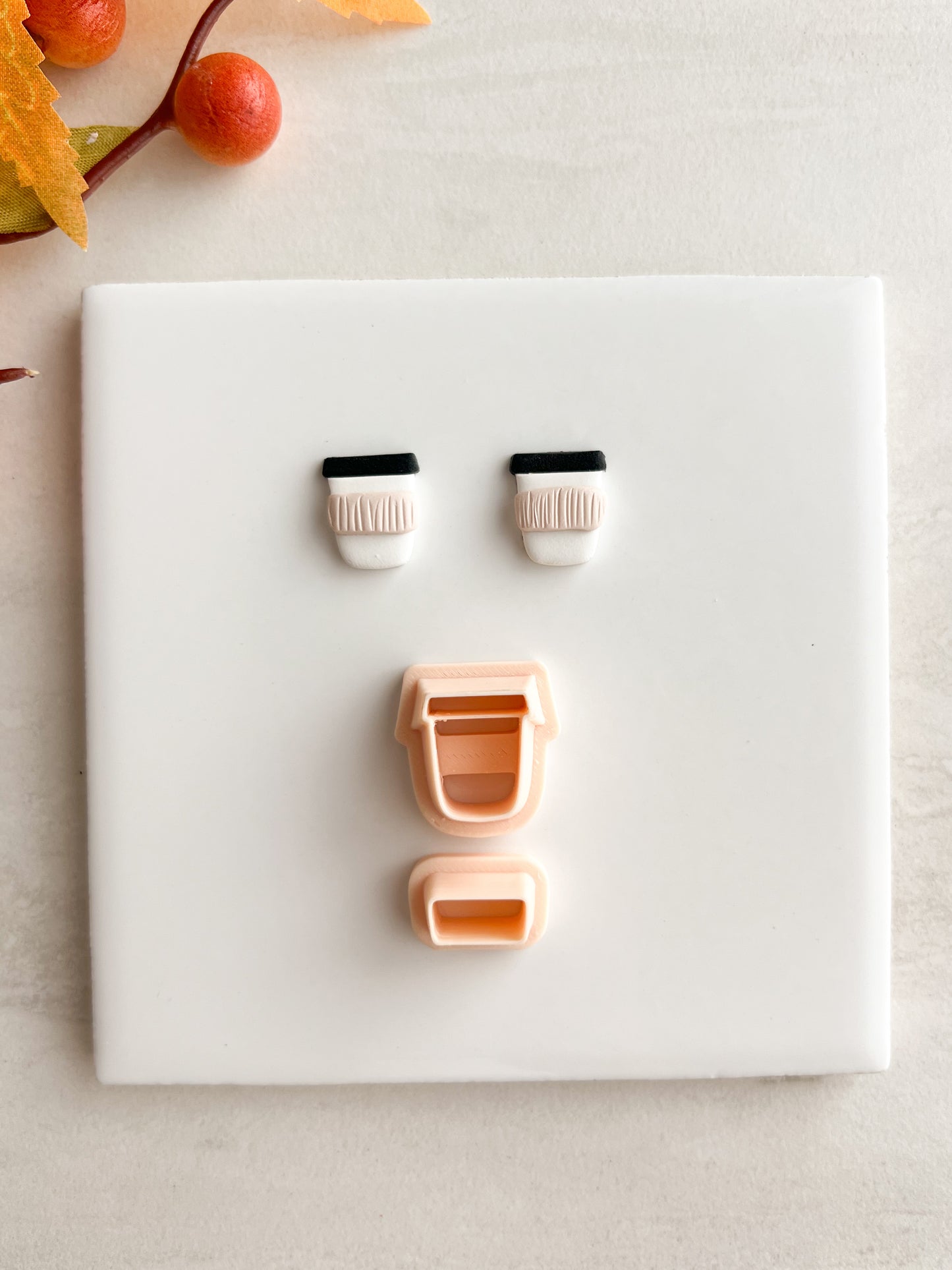 To Go Latte No. 3 Clay Cutter | To Go Latte No. 3 Polymer Clay Cutter for DIY Coffee Earrings Caf√© Jewelry and Handmade Latte Accessories